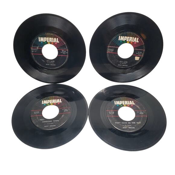 Lot of 4 Ricky Nelson Vintage 45 rpm Imperial Vinyl Records Poor Little Fool - Picture 1 of 7